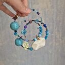 Kolorowa bransoletka na drucie pamięciowym handmade