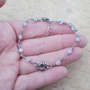 Bransoletka księżycowa - chainmaille z kamieniem księżycowym