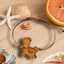 bransoletka PREEMI LAMA HAPPY z drewna jasnobrązowa