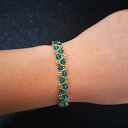 Bransoletka Blue Zircon z kryształków Preciosa i koralików Miyuki