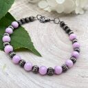 Bransoletka retro z pastelowym aragonitem w stylu vintage