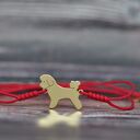 Bichon Frise - bransoletka, srebro pozłacane 925