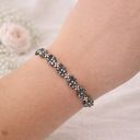 Delikatna bransoletka "Black Diamond" z kryształów Preciosa