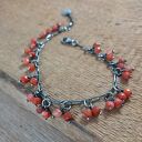 Bransoletka - karneol na łańcuszku