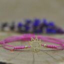 Łapka - świnka morska - bransoletka, srebro 925 pozłacane