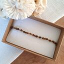 Bransoletka z tygrysim okiem i hematytem - regulowana, handmade