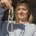 Pastelowa bransoletka Happy z szafirów, korali i pozłacanego srebra 925 