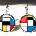 Mondrian - bransoletka szklana ze szkłami powiększającymi 16 mm