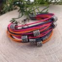 Sznurkowa bransoletka boho w intensywnych kolorach w182