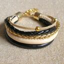 Bransoleta elegant gold&black