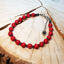 Bransoletka czerwony jadeit bs21