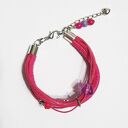 Bransoletka - Pink czaszka, pirat - różowa