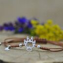 Łapka - świnka morska - bransoletka, srebro 925