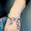 Bransoletka z turkusem i amazonitem Shambala - srebro 925 i regulowana długość