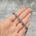 Bransoletka chainmaille - błękitny apatyt