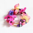 Bransoletka handmade Bociany z Maroka z kwiatowym motywem