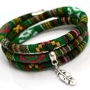 Bransoletka magnetoos boho chantico z piórkiem