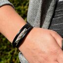 bransoletka skóra MAGNETOOS TRIPLE VARIUS black