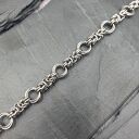 Bransoletka chainmaille - ażurowe koła ze stali szlachetnej