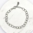 Bransoletka srebrna - ciemny łańcuszek