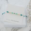 Bransoletka Minimal - Autumn Bootle Green - srebrna