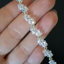Delikatna Ślubna Bransoletka z Koralików i Kryształków Preciosa Crystal AB
