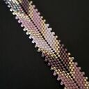 Elegancka Fioletowo Srebrna Bransoletka "Violet Silver Chevron"
