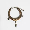 Bransoletka - Skrzypce, karmelowa - rzemienie