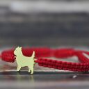Cairn terrier - bransoletka z psem ze srebra 925 pozłacana