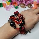 Bransoletka uniwersalna duża energetyczna - boho etno, kolorowa (handmade)