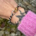 Bransoleta srebro 925-nowoczesna złoto