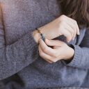 Różaniec na rękę z tygrysiego oka i hematytu