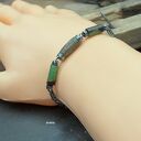 Bursztyn, chryzopraz - bransoletka 02