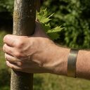 Kratka - mosiężna bransoletka regulowana z ciemną patyną
