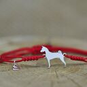 Basenji - bransoletka z psem, srebro 925