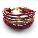 Bransoleta maroon&gold