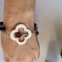 Bransoletka uniwersalna z masą perłową w stylu boho