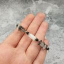 Bransoletka black&white - kwarc z turmalinem i cytryn