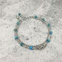 Bransoletka chainmaille - błękitny apatyt