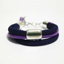 Bransoletka - Purple rzemienie, fioletowa