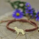 Polski Spaniel myśliwski - bransoletka z psem, srebro 925 pozłacane