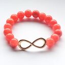 Bransoleta infinity&coral jade