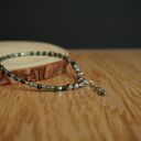 Bransoletka stal chirurgiczna - agat mszysty, hematyt