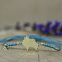 Szpic miniaturowy - Pomeranian - bransoletka z psem, srebro 925 pozłacane