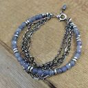 Bransoletka z tanzanit z łańcuszkami