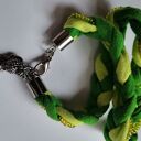 Bransoletka dzianina z koralikami - uniwersalna boho handmade
