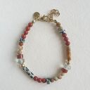 Bransoletka ROOTS dalmatyński, kryształ górski, jaspis czerwony