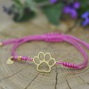 Łapa / Łapka psia / kocia - bransoletka, srebro 925 pozłacane