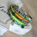 Bransoletka boho mix Chantico II - zawieszki ze stali szlachetnej