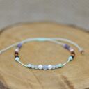 Bransoletka zodiakalna Ryby z kamieniami naturalnymi - handmade
